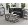 Convenience Concepts Diamond Coffee Table in Gray Wood Finish