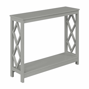 Convenience Concepts Diamond Console Table in Gray Wood Finish
