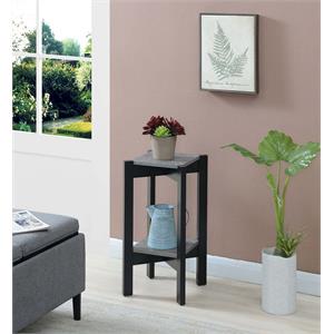 Convenience Concepts Planters & Potts Medium Square Plant Stand in Gray Wood
