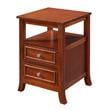 Convenience Concepts Melbourne Square End Table in Cinnamon Wood Finish