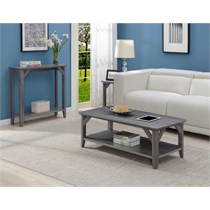 Convenience Concepts Winston Coffee Table in Gray Wood Finish