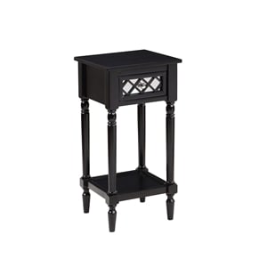 Convenience Concepts French Country Khloe Deluxe Accent Table in Black Wood
