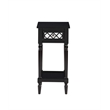 Convenience Concepts French Country Khloe Deluxe Accent Table in Black Wood