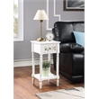 Convenience Concepts French Country Khloe Deluxe Accent Table in White Wood