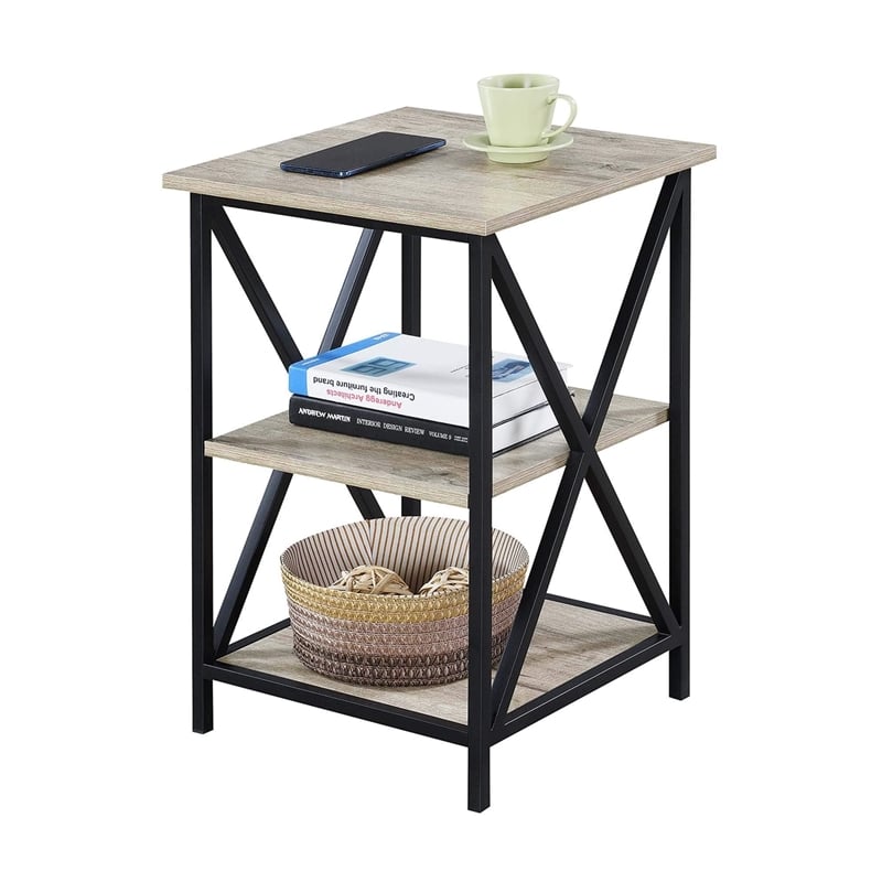 Convenience Concepts Tucson Three-Tier End Table in Driftwood Finish