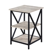 Convenience Concepts Tucson Three-Tier End Table in Driftwood Finish