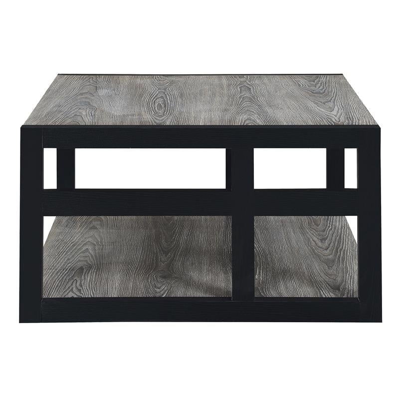 Convenience Concepts Monterey Square Coffee Table in Gray Wood Finish