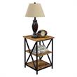 Convenience Concepts Tucson Three-Tier End Table in Walnut Wood Finish