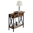 Convenience Concepts Tucson Electric Flip Top Table in Multi-Color Wood Finish