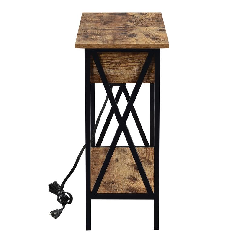 Convenience Concepts Tucson Electric Flip Top Table in Multi-Color Wood Finish
