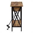 Convenience Concepts Tucson Electric Flip Top Table in Multi-Color Wood Finish