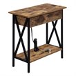 Convenience Concepts Tucson Electric Flip Top Table in Multi-Color Wood Finish