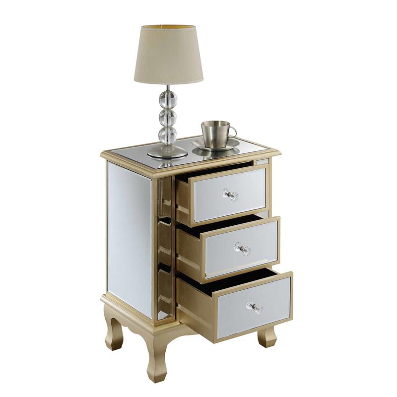 Coast to Coast Three Drawer Chest Gold