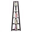 Convenience Concepts Newport Five-Tier Corner Bookcase in Espresso Wood Finish