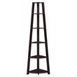 Convenience Concepts Newport Five-Tier Corner Bookcase in Espresso Wood Finish