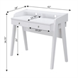 Convenience Concepts Newport Deluxe Two-Drawer Desk in White Wood Finish