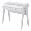 Convenience Concepts Newport Deluxe Two-Drawer Desk in White Wood Finish