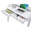Convenience Concepts Newport Deluxe Two-Drawer Desk in White Wood Finish