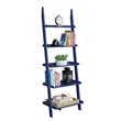 Convenience Concepts American Heritage Bookshelf Ladder in Blue Wood Finish