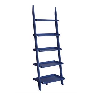 convenience concepts american heritage bookshelf ladder in blue wood finish