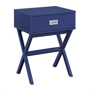 Convenience Concepts Designs2Go Landon End Table in Blue Wood Finish