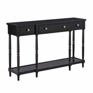 Convenience Concepts Cheyenne Console Table in Black Wood Finish