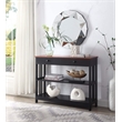 Convenience Concept Cherry Mission 1 Drawer Console Table in Black Wood Finish