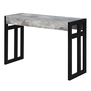 Convenience Concepts Monterey Console Table in Black Wood and Faux Birch Finish