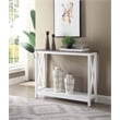 Convenience Concepts Driftwood Oxford Console Table in White Wood Finish