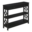 Convenience Concepts Ring 1 Drawer Console Table in Black Wood Finish
