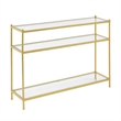 Convenience Concepts Contemporary Gold Metal Royal Crest Console Table
