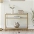 Convenience Concepts Contemporary Gold Metal Royal Crest Console Table