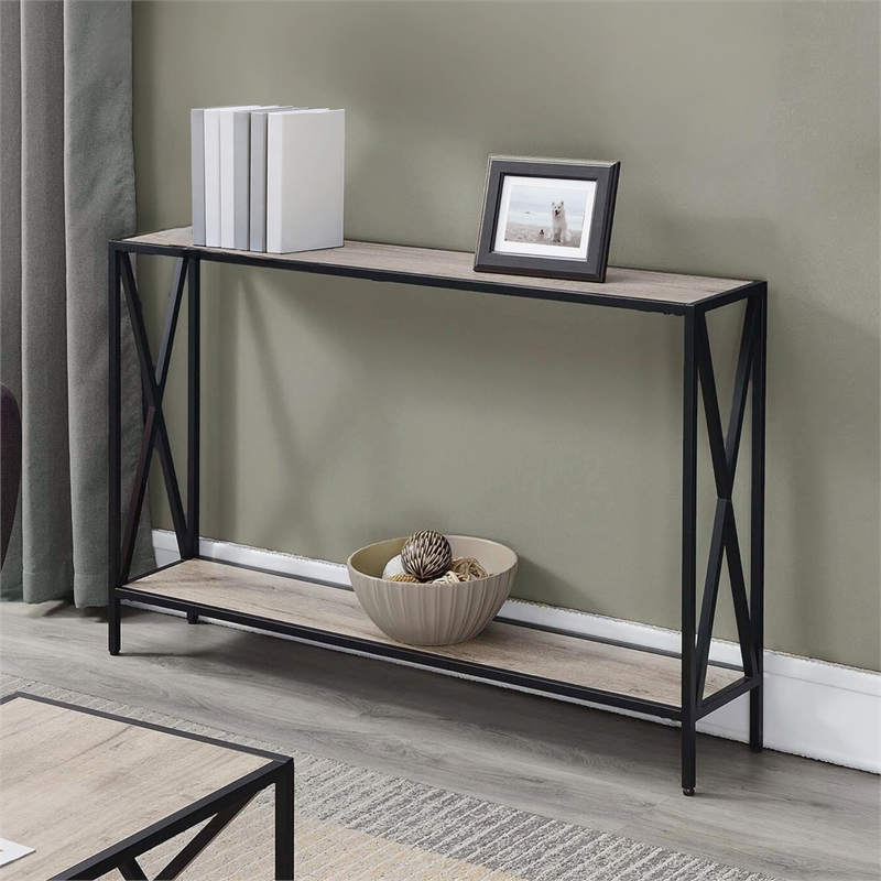 Convenience Concepts Sandstone Tucson Console Table in Brown Wood Finish