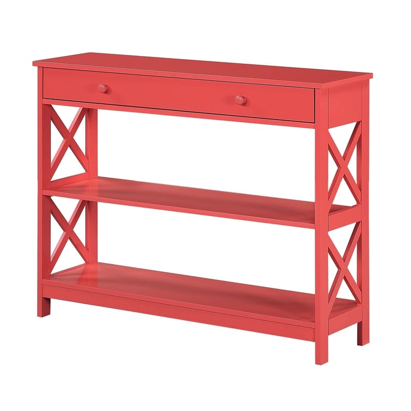 Convenience Concepts Oxford One-Drawer Console Table in Orange Wood Finish