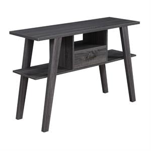 Newport Mike W  Console Table with Drawer in Gray Wood Finish
