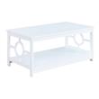 Convenience Concepts Ring Contemporary Coffee Table in White Wood Finish