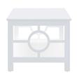 Convenience Concepts Ring Contemporary Coffee Table in White Wood Finish