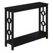 Convenience Concepts Contemporary Ring Console Table in Black Wood Finish