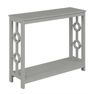 Convenience Concepts Contemporary Ring Console Table in Gray Wood Finish