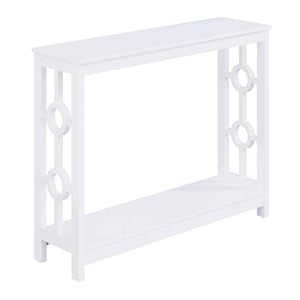 Convenience Concepts Ring Console Table in White Wood Finish