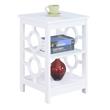 Convenience Concepts Contemporary Ring End Table in White Wood Finish