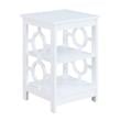 Convenience Concepts Contemporary Ring End Table in White Wood Finish