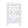Convenience Concepts Contemporary Ring End Table in White Wood Finish