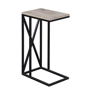 Convenience Concepts Sandstone Tucson C End Table in Brown Wood Finish