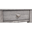 American Heritage Three Tier End Table With Drawer in Gray Wood Finish