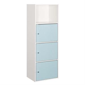 xtra storage 3 door cabinet with seafoam and white wood finish