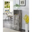 Convenience Concepts Xtra Storage 3 Door Cabinet in Gray Faux Birch Wood Finish