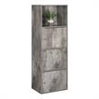 Convenience Concepts Xtra Storage 3 Door Cabinet in Gray Faux Birch Wood Finish