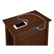 Convenience Concepts Edison End Table with Charging Station Espresso Wood Finish