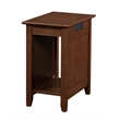 Convenience Concepts Edison End Table with Charging Station Espresso Wood Finish